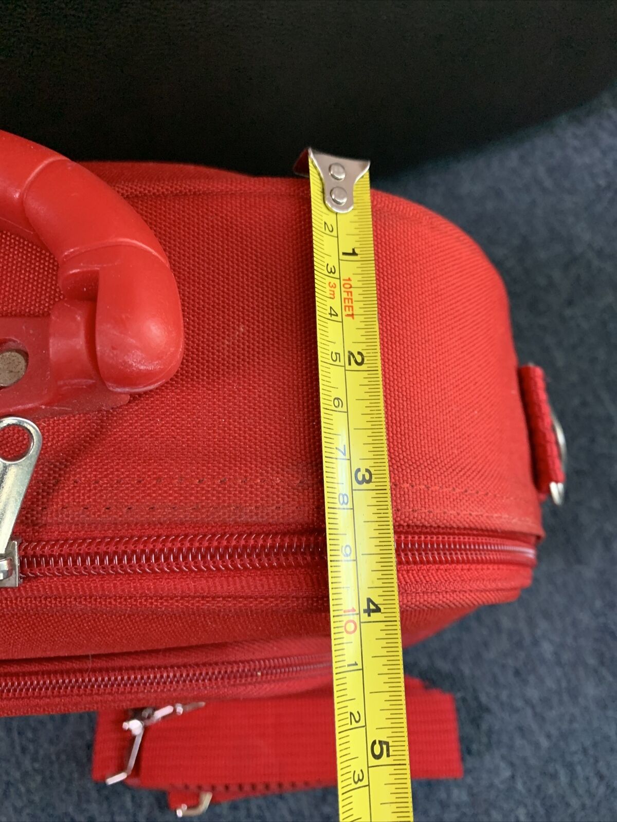 Rectangular Carry Shoulder 2 Way Bag Red with Strap Hardly Been Used 35x26x10cm