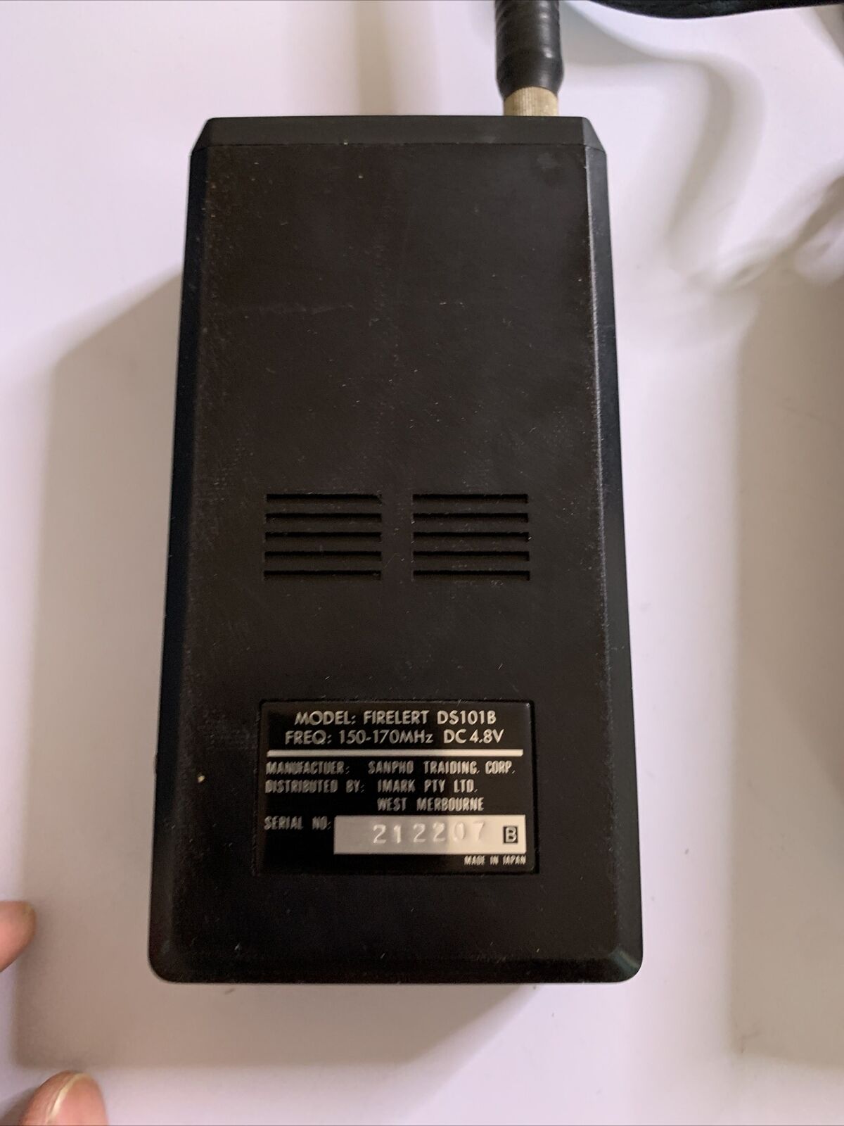 Firelert DS101B Sanpho 150-170 Mhz CB Radio Untested Made In Japan