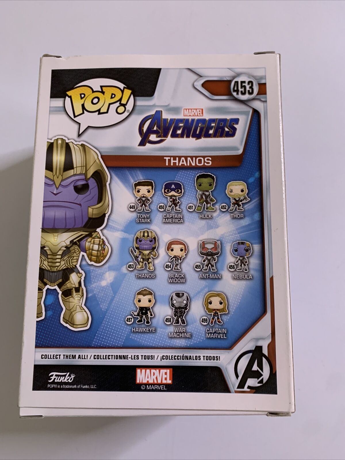 Thanos Marvel Avengers Pop! Vinyl Figure #453 NEW