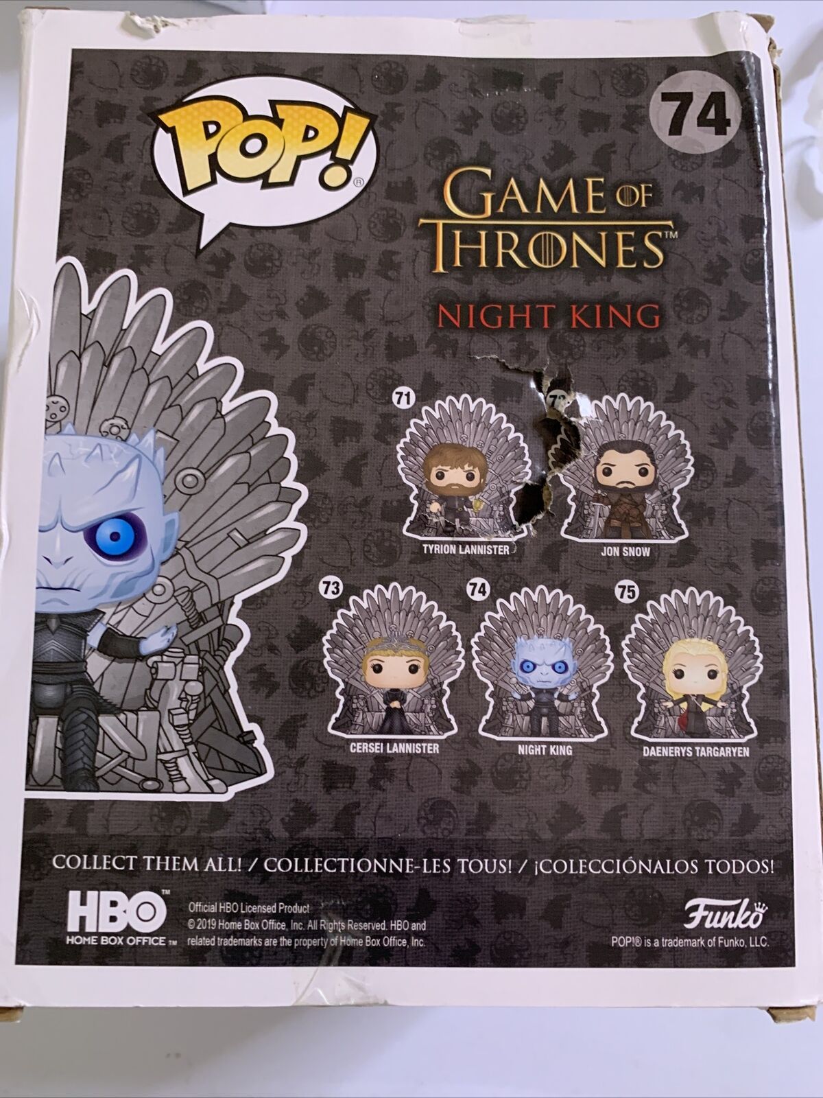 Night King Metallic Iron Throne Game of Thrones Funko Pop 6inch #74 Vinyl Figure