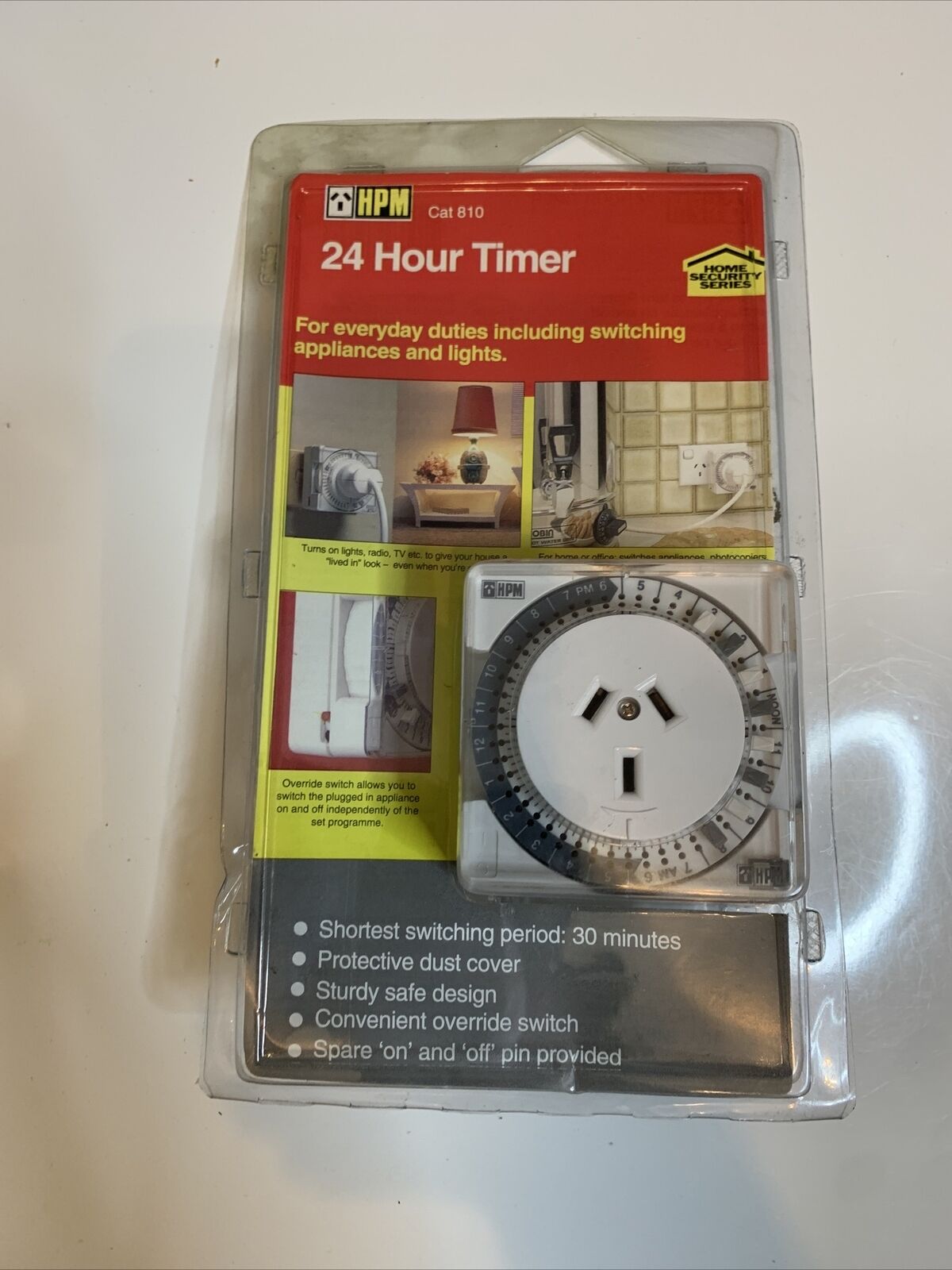 HPM 24 Hour Analogue Easy Set Security Timer