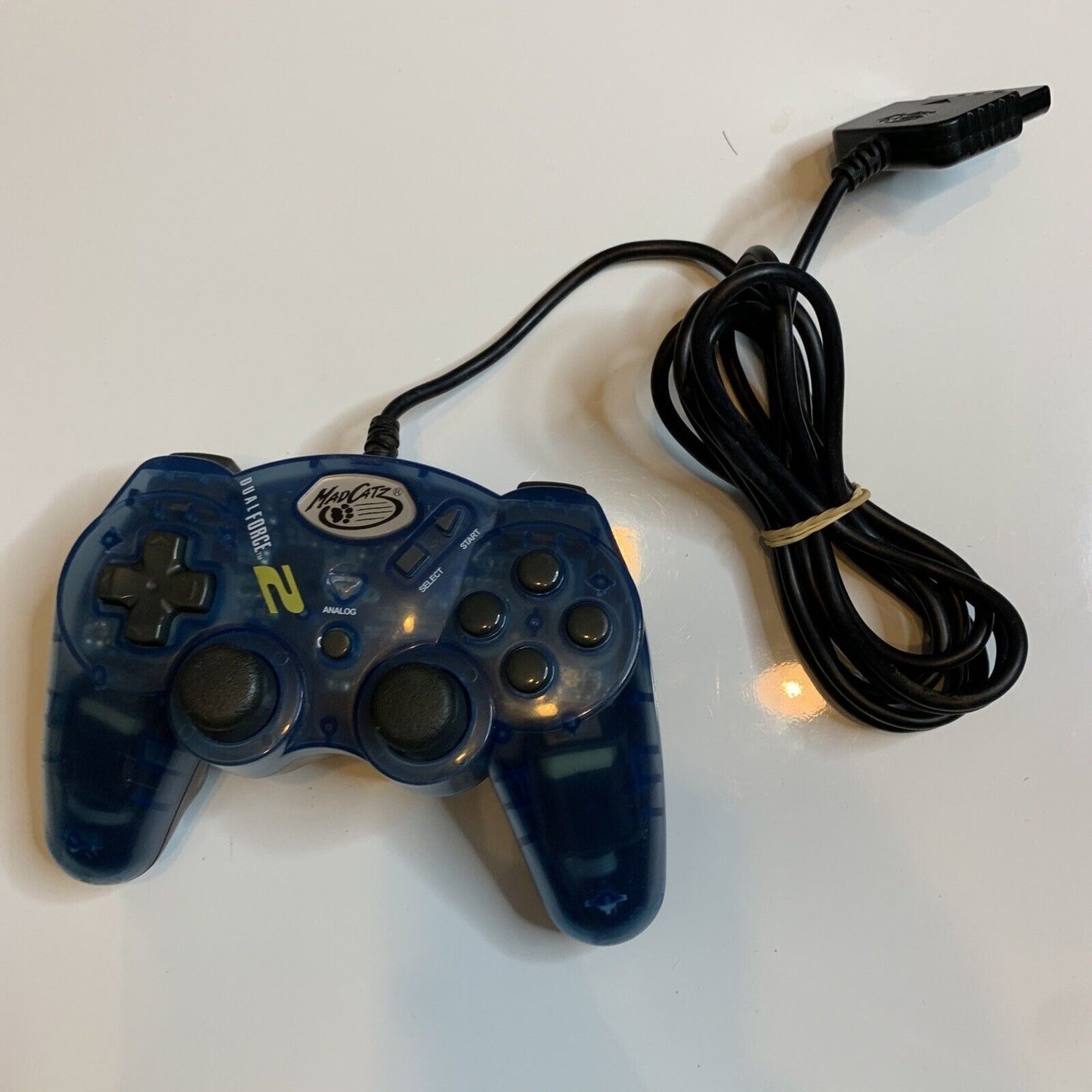 Mad Cats Dual Force 2 PlayStation 2 PS2 Controller Blue