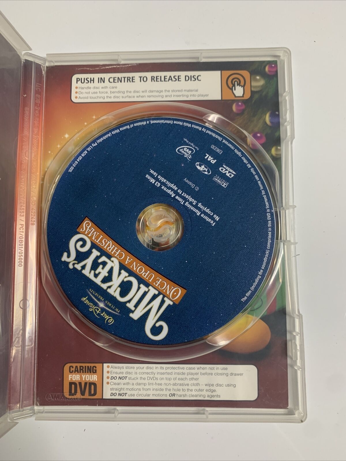 Mickey's Once Upon A Christmas (DVD, 1999) Disney Animated Film Region 4