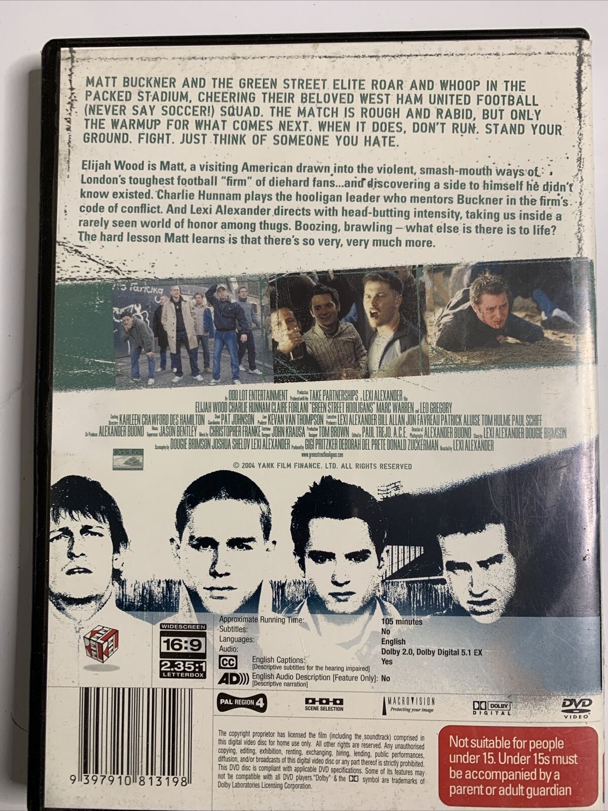 Green Street Hooligans (DVD, 2005) Elijah Wood, Charlie Hunnam Region 4