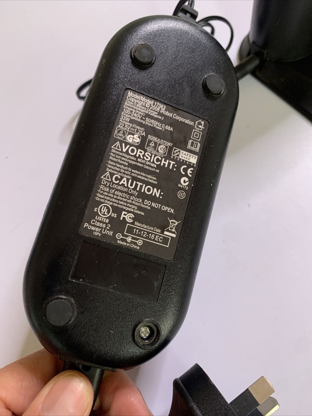 iRobot Roomba Charging Dock And Charger 12216J Model 17063 22.5V 1.25A