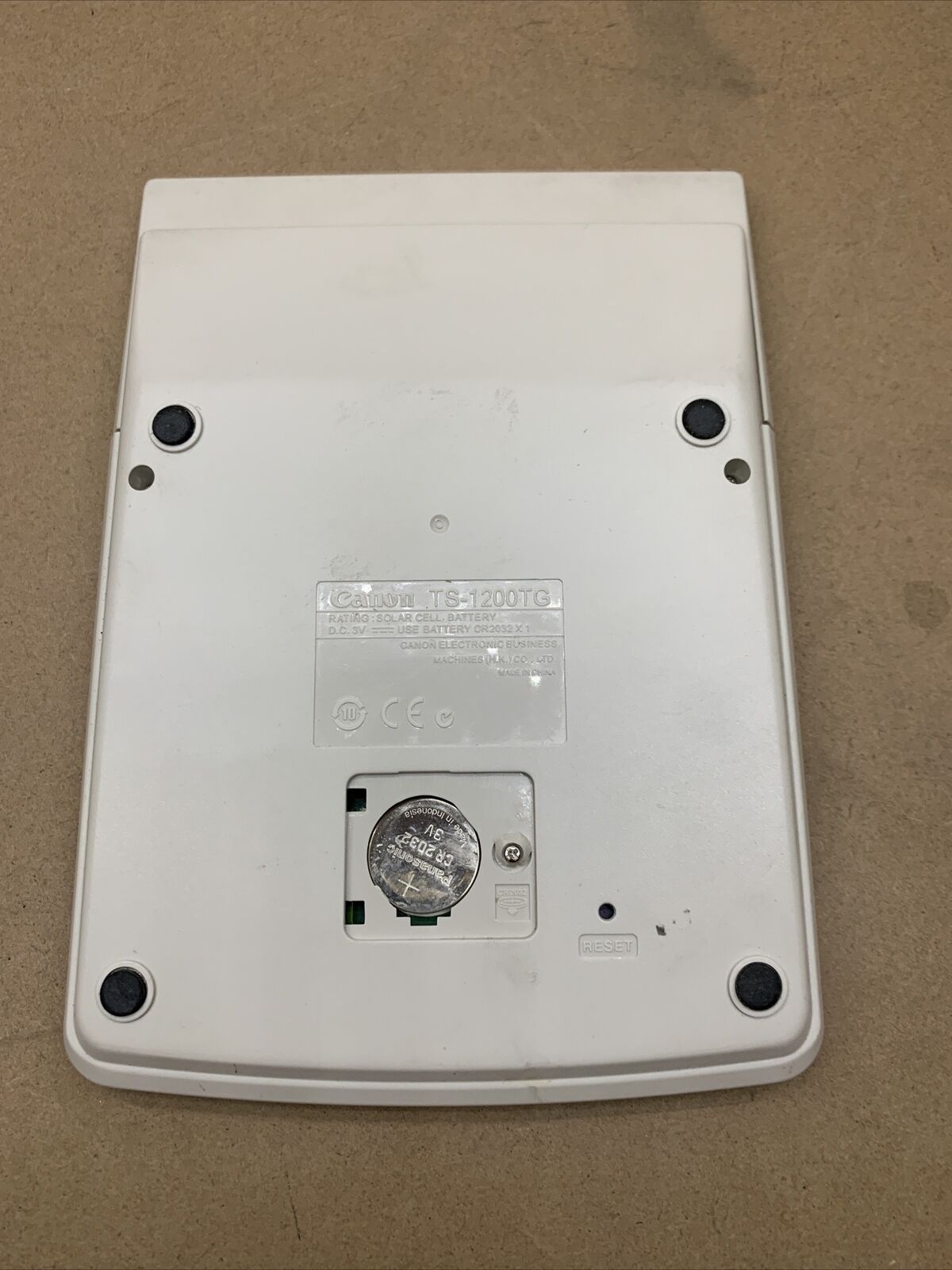 Canon 12 Digit Tax Calculator Solar Powered TS-1200G *Missing Battery Lid