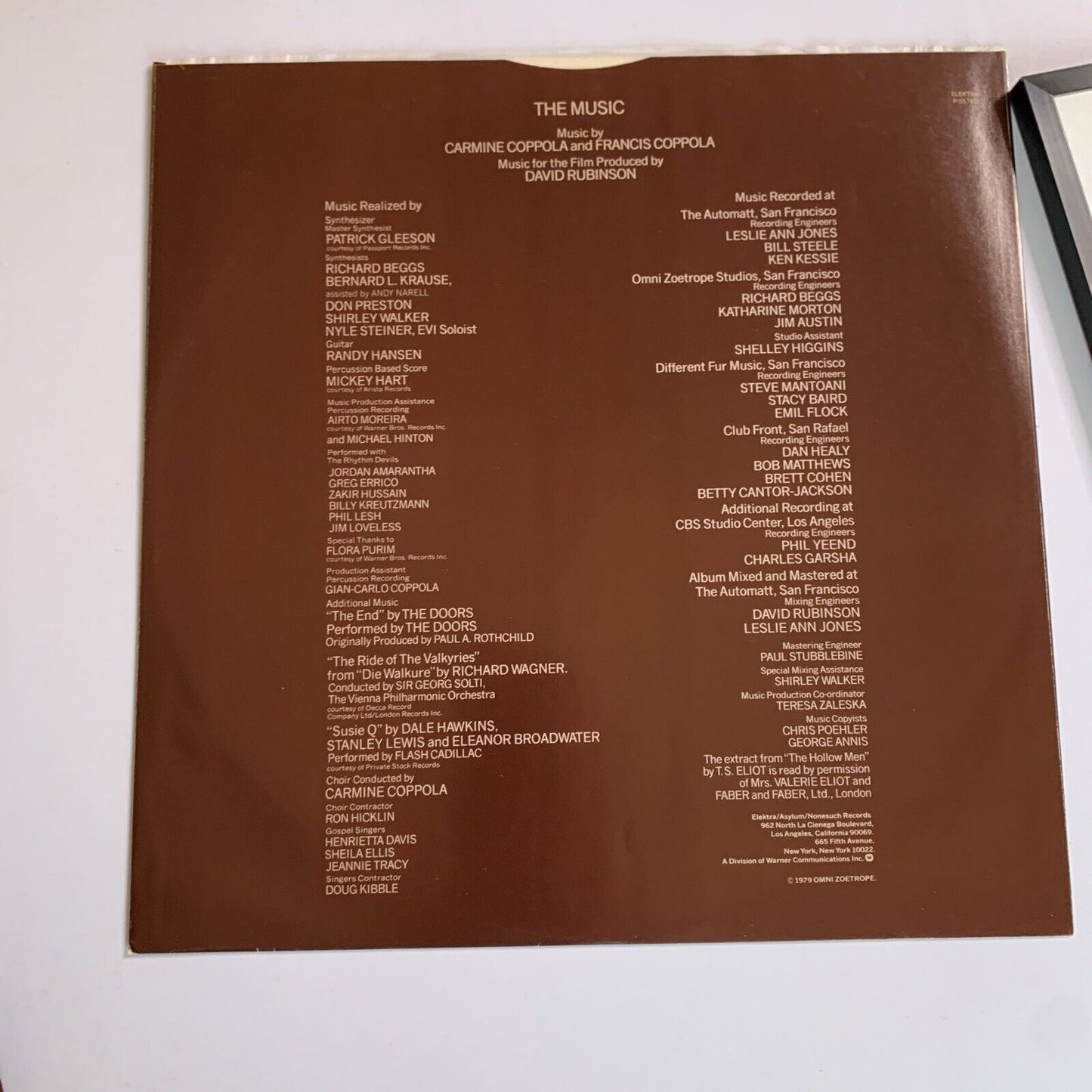 Apocalypse Now Soundtrack 1979 LP 2x Vinyl Record Gatefold Elektra DP-90001