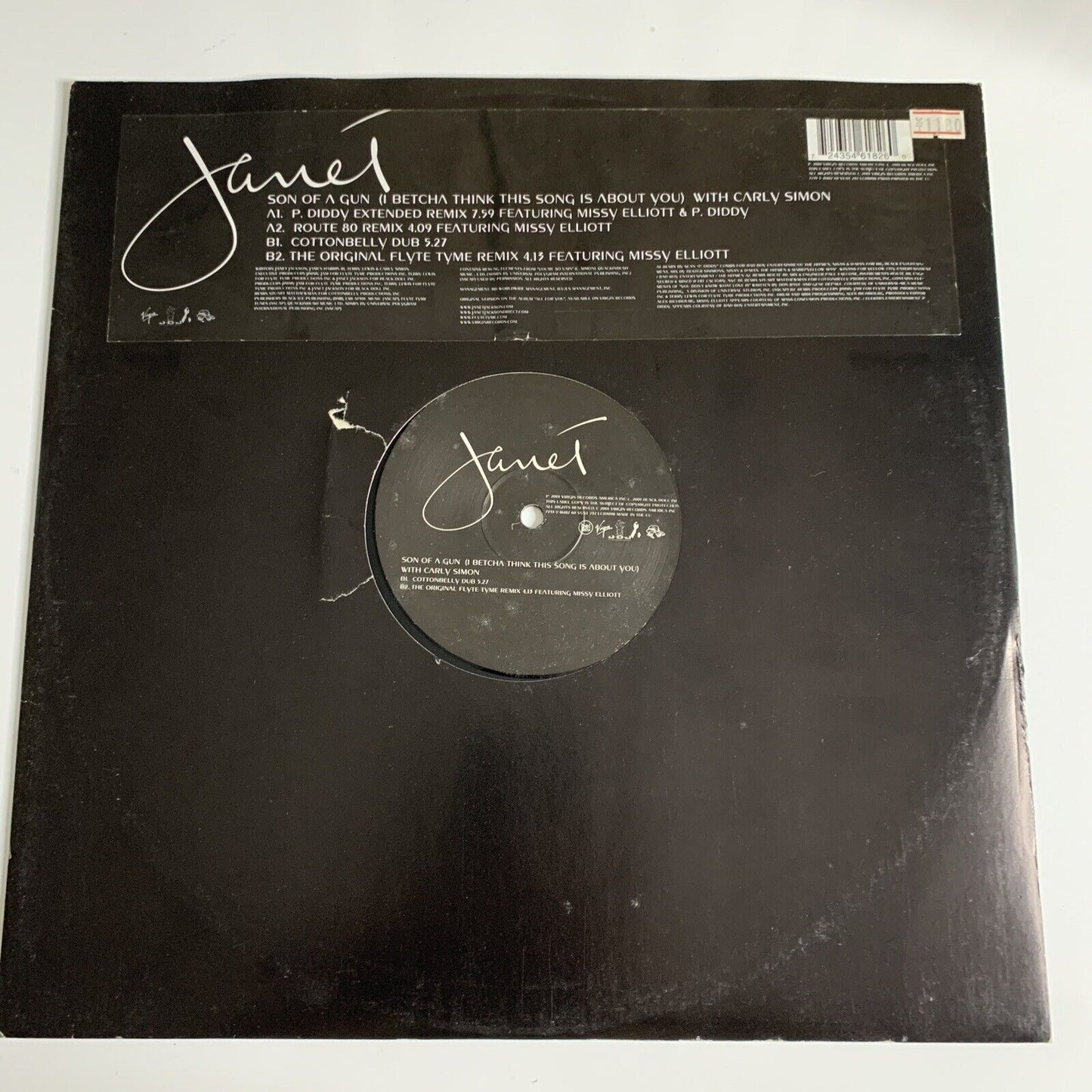 Janet Jackson With Carly Simon – Son Of A Gun 12" Vinyl Record 2001