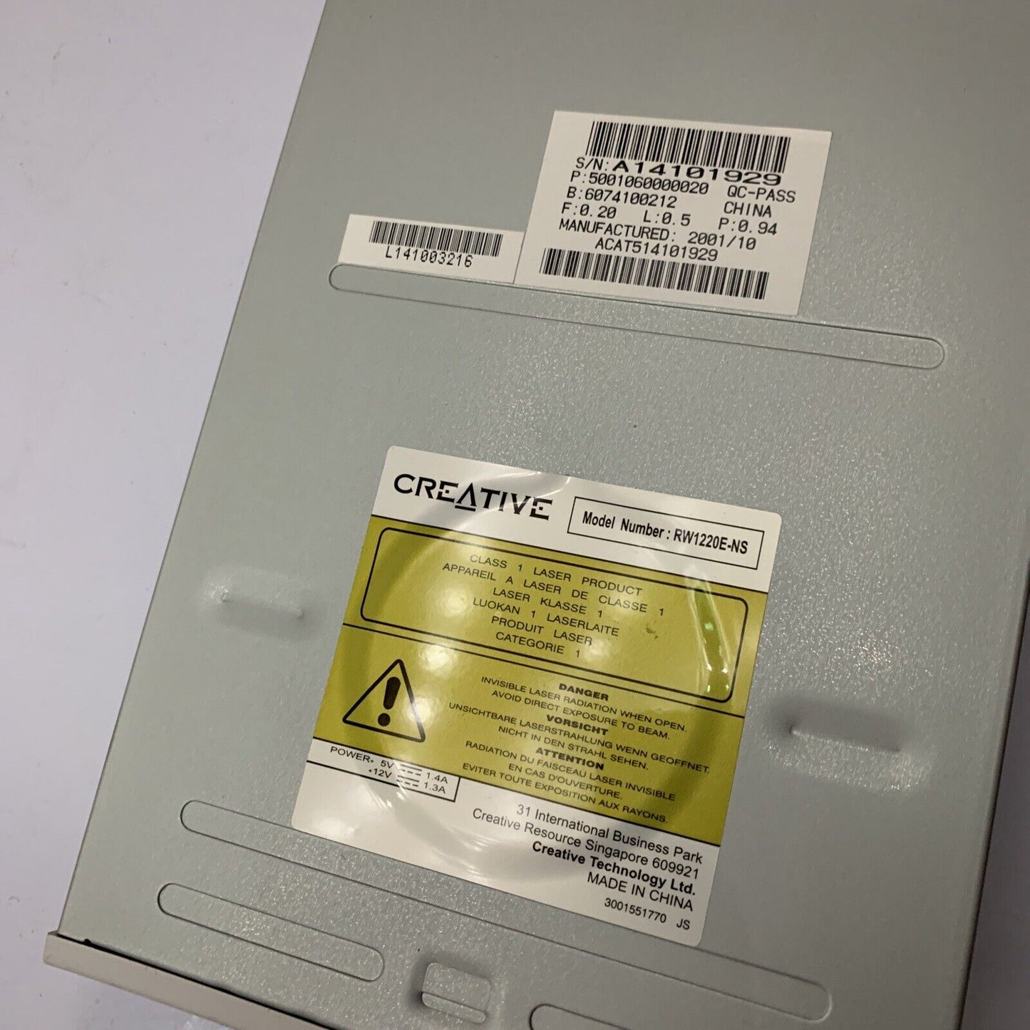 Creative CD-RW Internal IDE Drive Burner RW1220W-NS