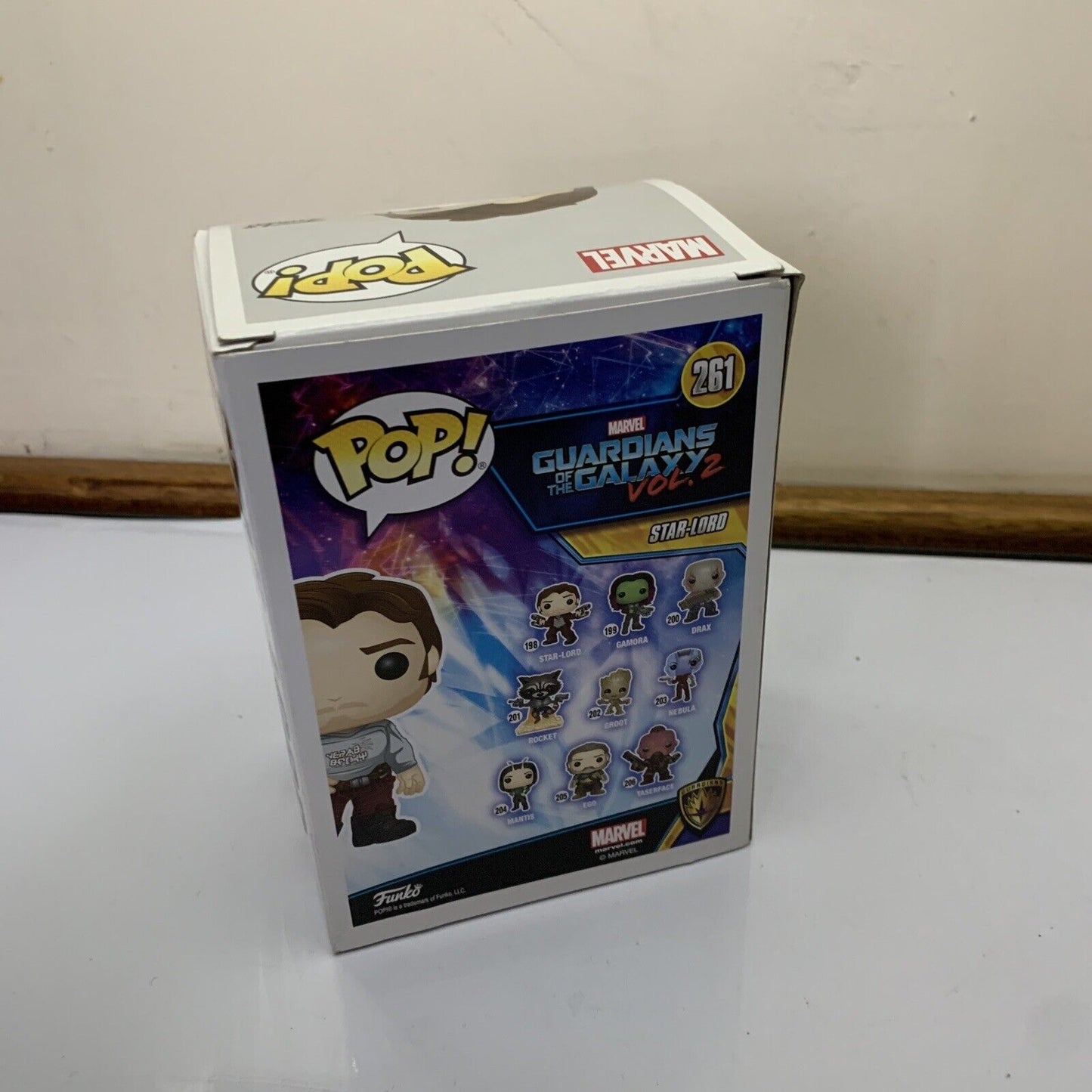 Star Lord Gear Shift T shirt #261 Marvel Guardian of the Galaxy Funko Pop
