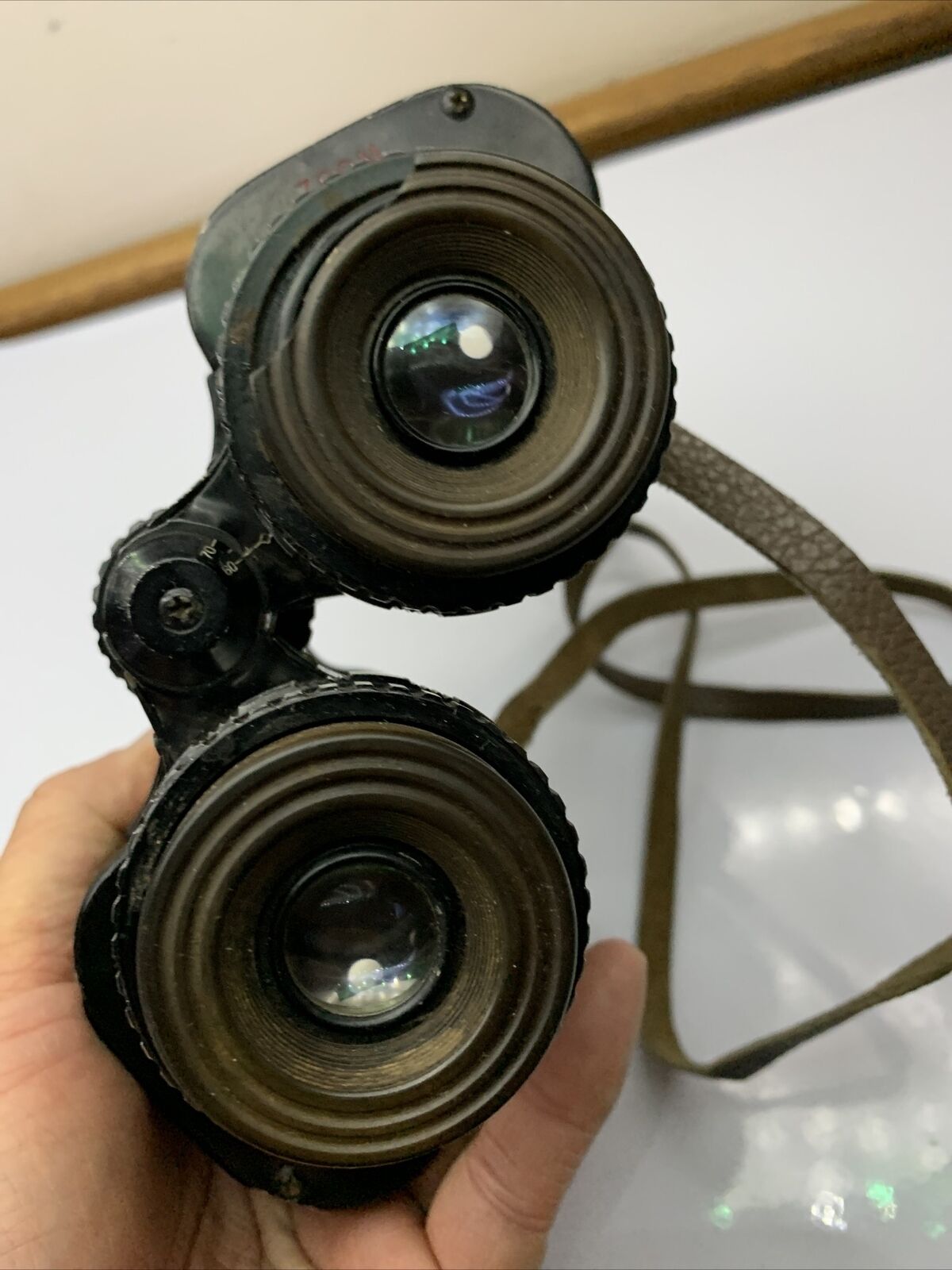 Zenith Zoom Binoculars 7X-12X40 Field 5.5 at 12x No.41-8374 *Cracked R Eyepiece