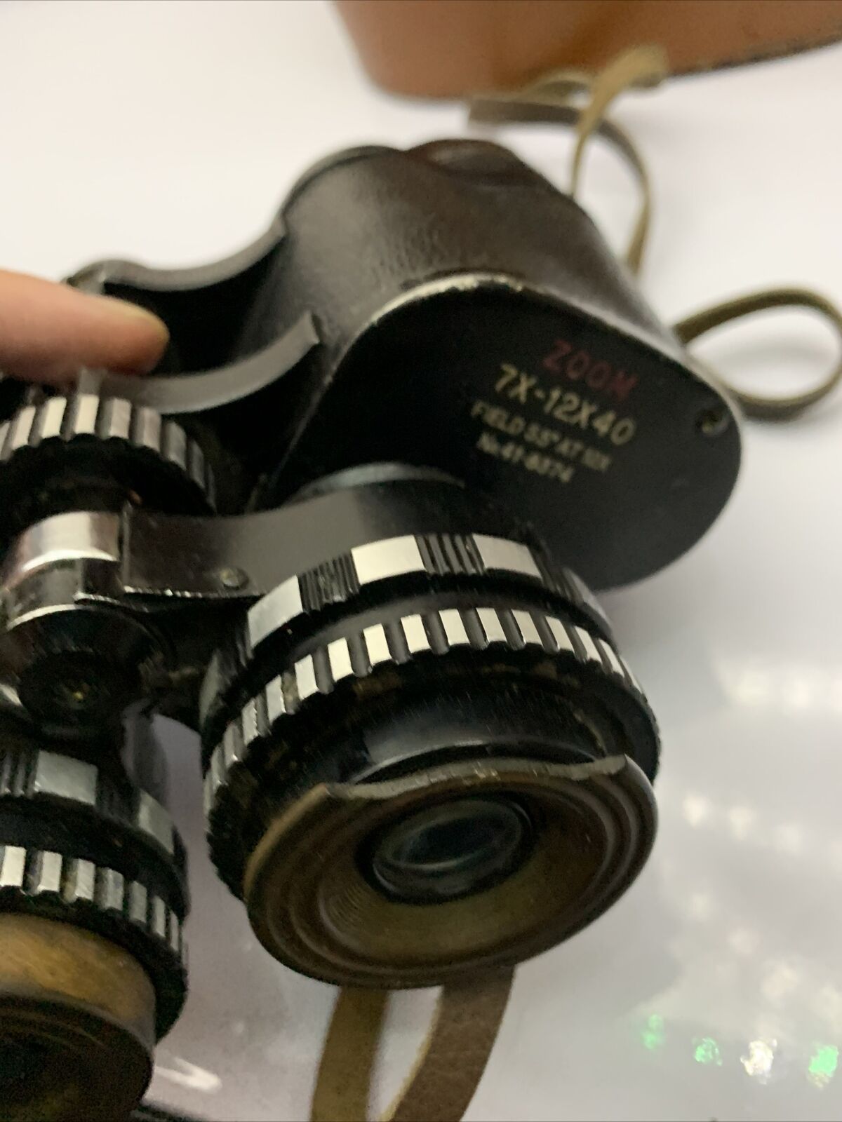 Zenith Zoom Binoculars 7X-12X40 Field 5.5 at 12x No.41-8374 *Cracked R Eyepiece