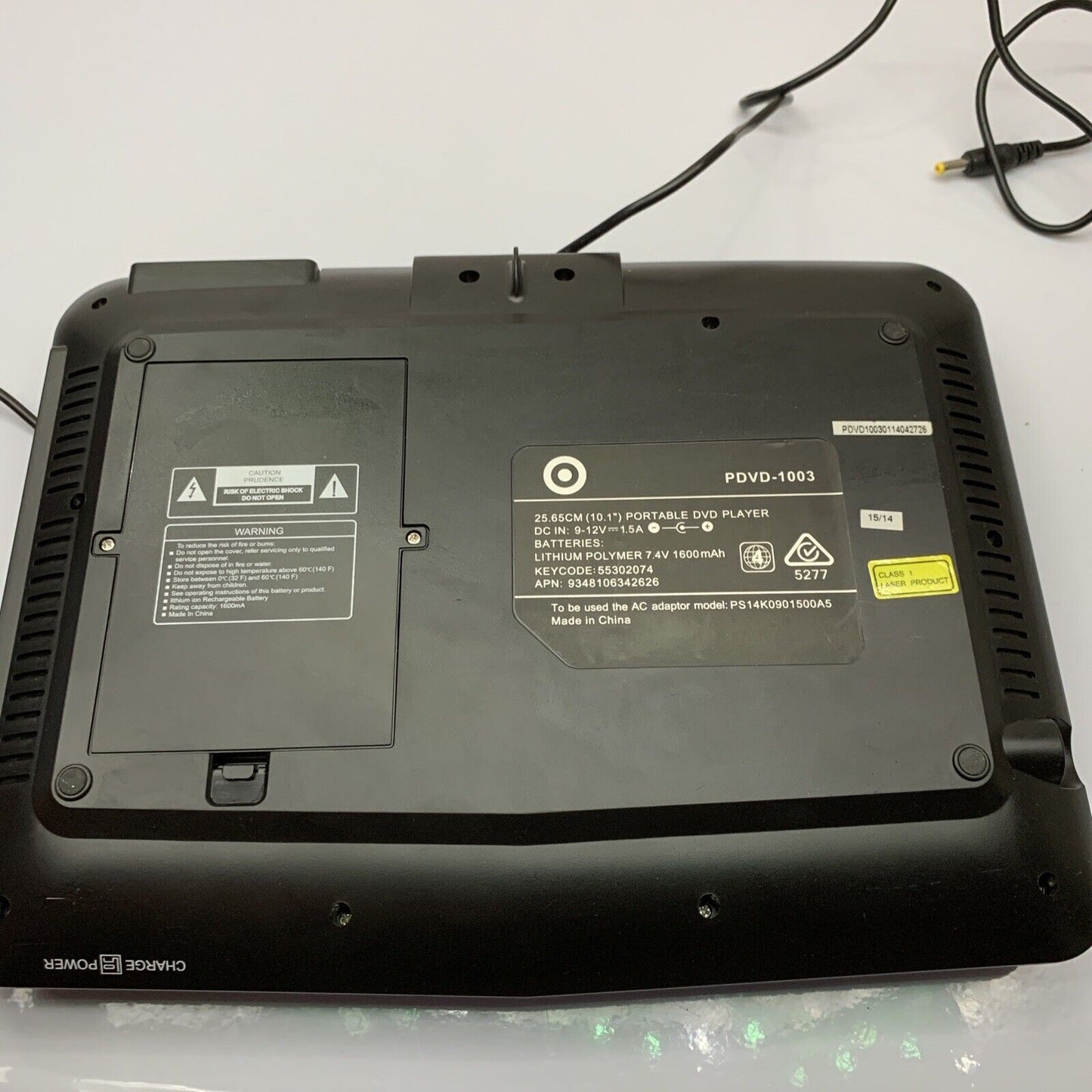 Target 10.1" Portable DVD Player PDVD-1003 *Burn In Left Corner