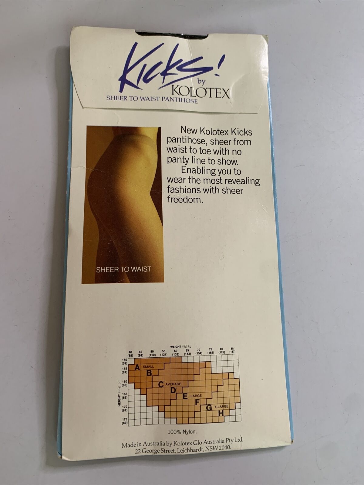 Kicks Kolotex Sheer To Waist Pantyhose Average Black Vintage NEW