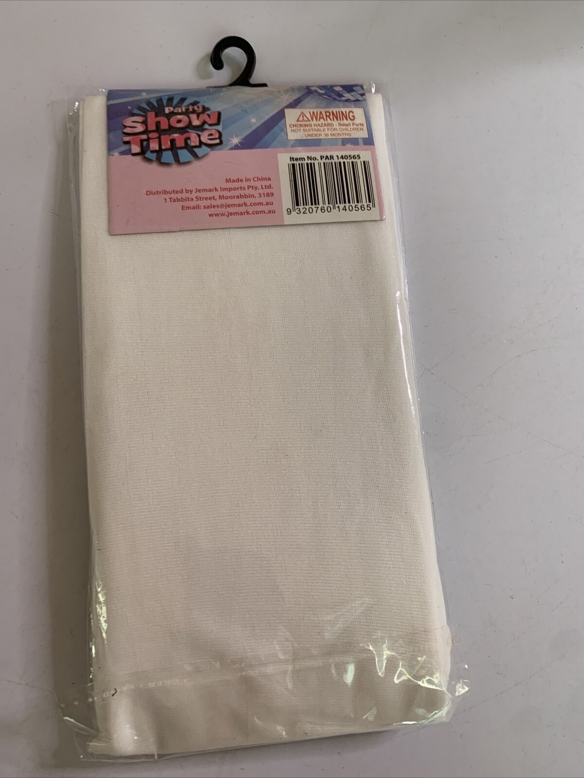 Party Show Time Stockings White With Green Ribbon NEW