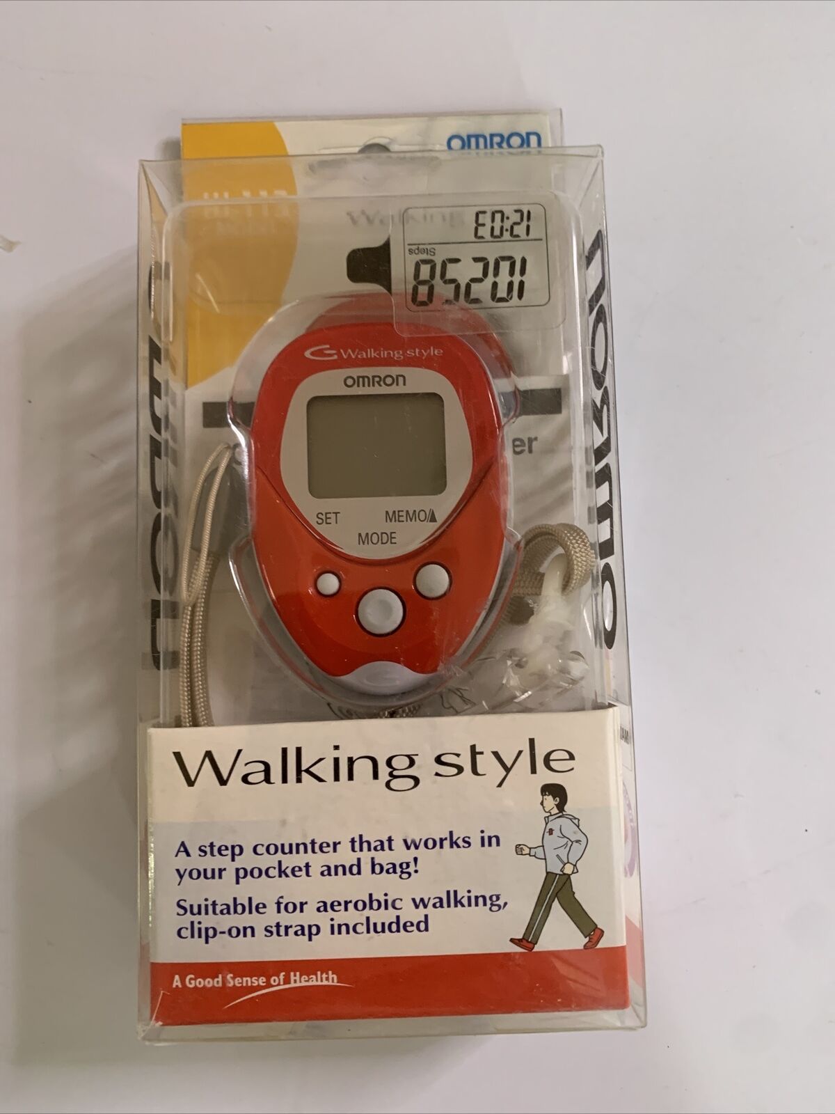 Omron Pocket Pedometer Walking Style Step Calorie Counter HJ-113 NEW