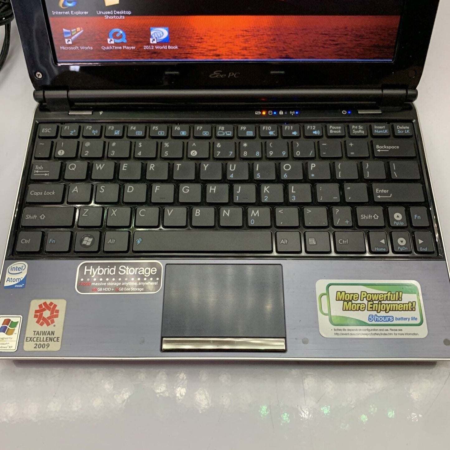 ASUS EeePC Laptop Intel Atom N280 1.66 Ghz 2GB Windows XP 160GB