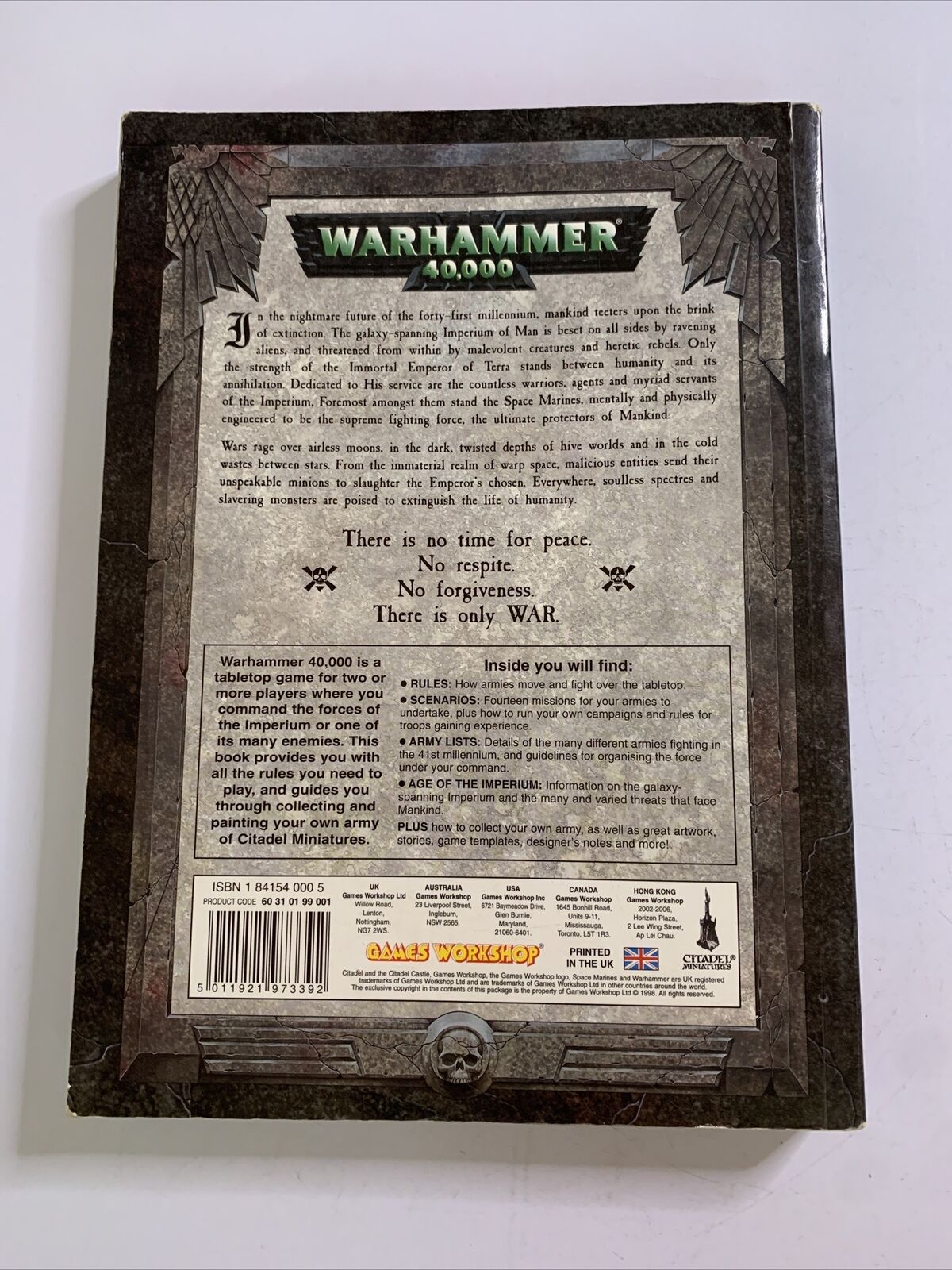 Warhammer 40,000 40k Rule Book 1998 3rd Edition by Games Workshop