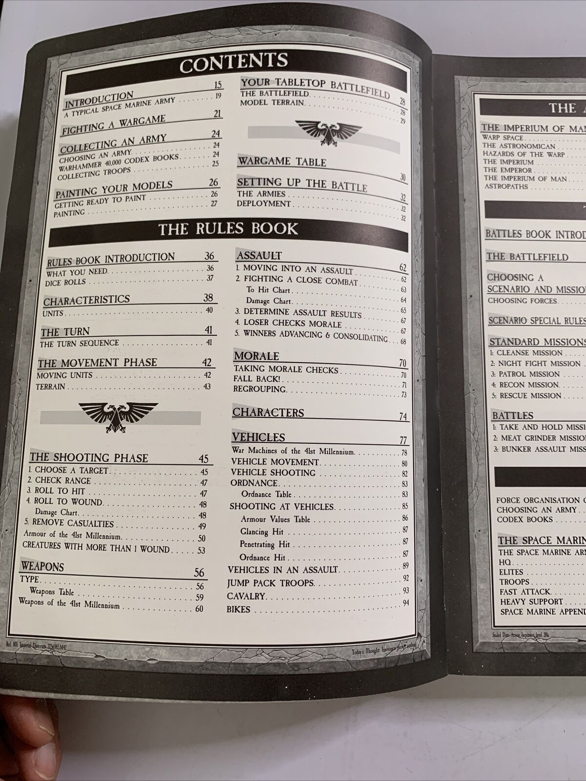 Warhammer 40,000 40k Rule Book 1998 3rd Edition by Games Workshop