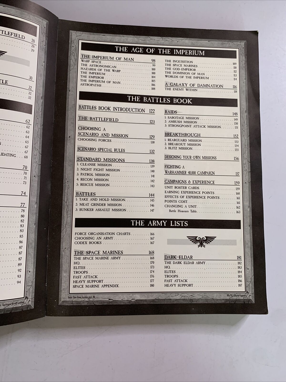 Warhammer 40,000 40k Rule Book 1998 3rd Edition by Games Workshop