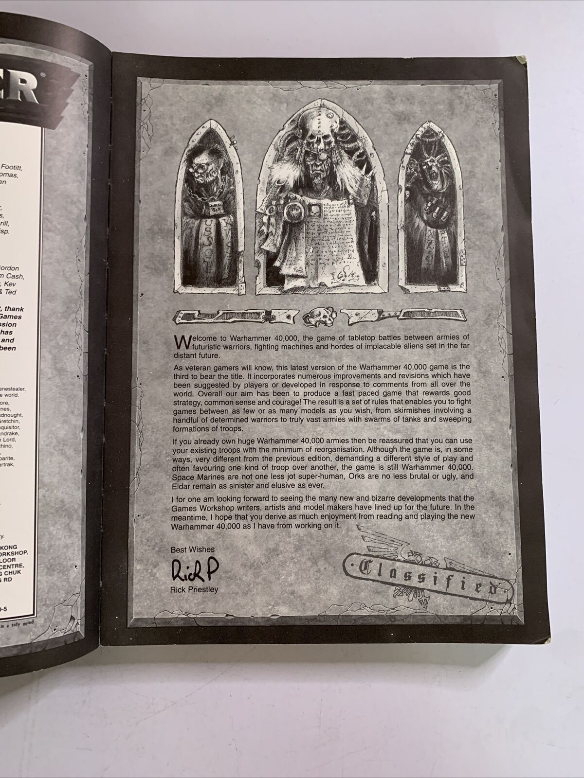 Warhammer 40,000 40k Rule Book 1998 3rd Edition by Games Workshop