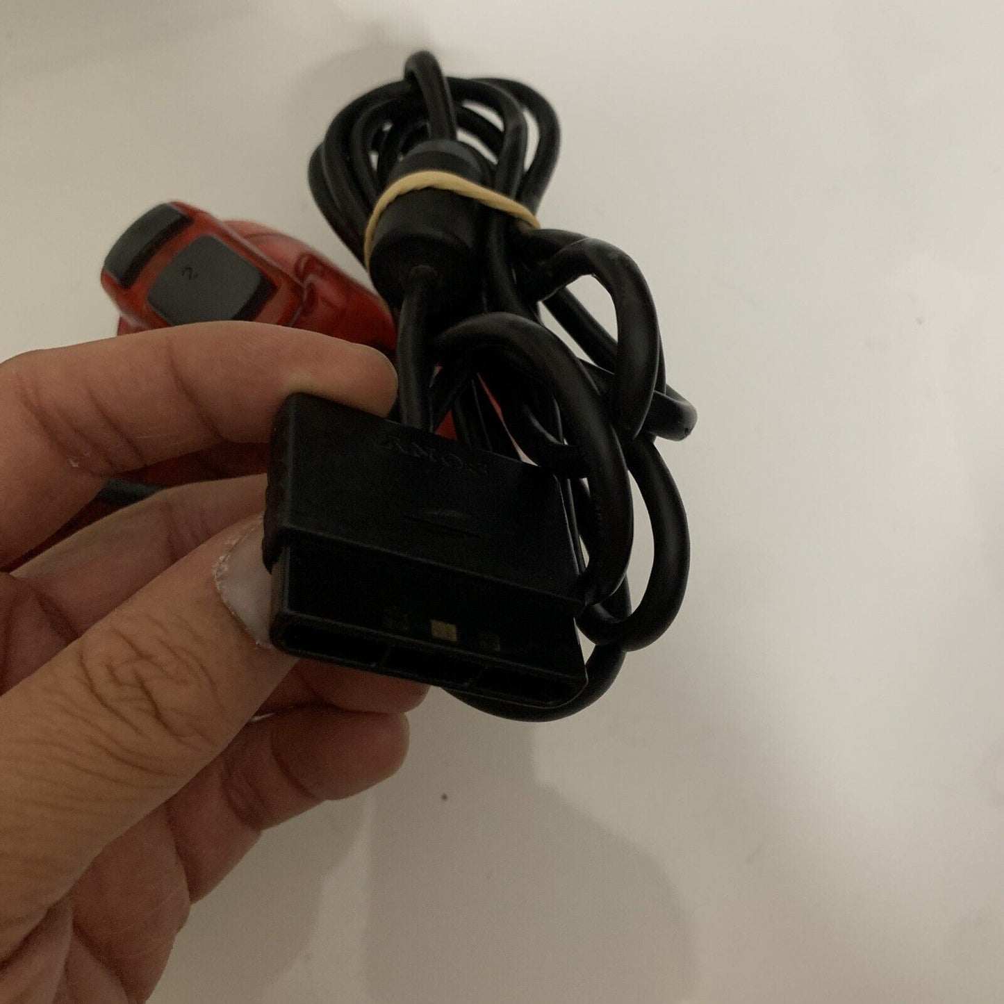 Official Sony Playstation 2 Dual Shock PS2 Controller Red Transparent - Tested