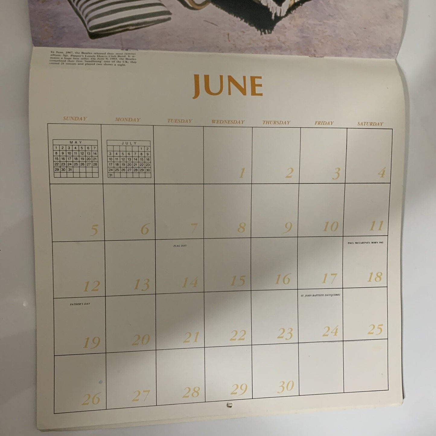 Official The Beatles Special 16 Month 1988 Calendar