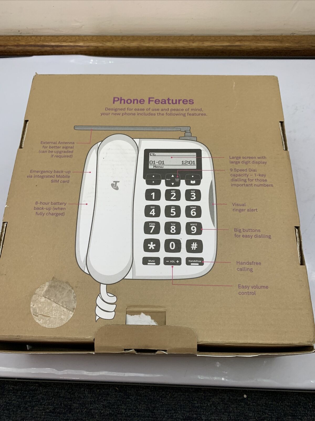 Telstra Priority Assist Big Button Phone Telephone SIM Card Backup NBN Ready