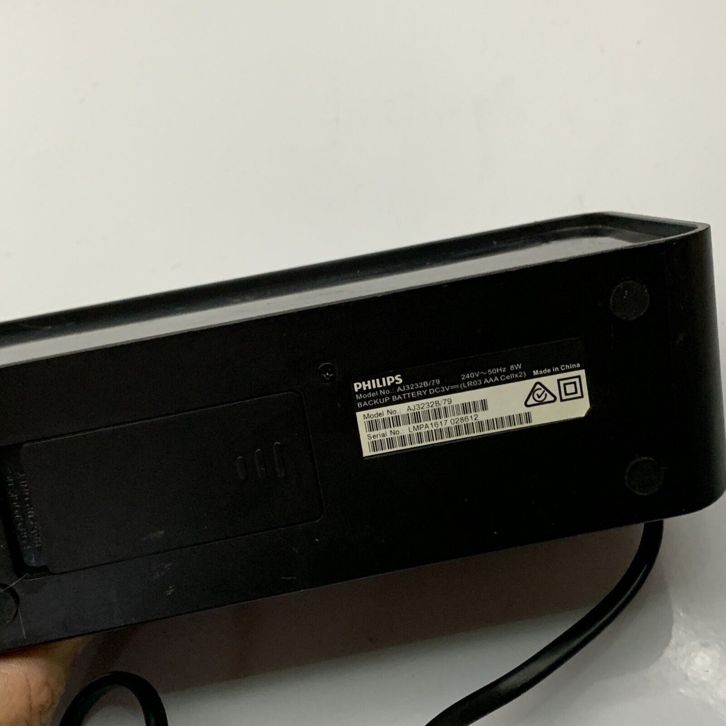Philips AJ3232B/79 Big Display Snooze Alarm Clock AM/FM Radio