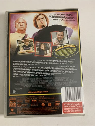 Tenacious D: The Pick of Destiny (DVD, 2006) Jack Black, Kyle Gass Region 4