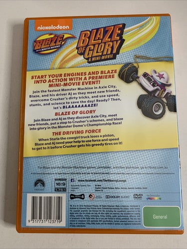 Blaze and the Monster Machines: Blaze of Glory A Mini-Movie (DVD, 2014) Region 4