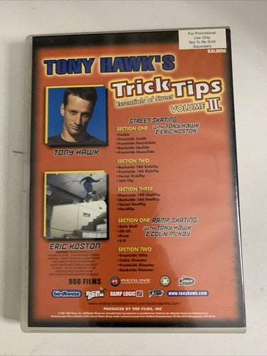 Tony Hawk's Trick Tips : Vol 2 (DVD)  Essentials Street Skateboarding All Region