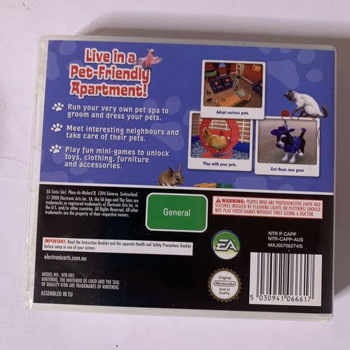 The Sims 2: Apartment Pets NDS Nintendo DS 2008 Game Complete