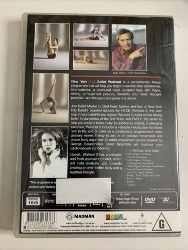 New York City Ballet Workout : Vol 2 (DVD, 2003) All Regions