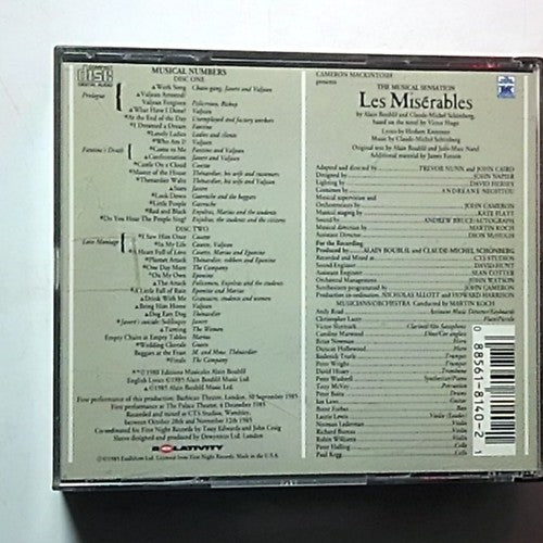 Les Misérables Original London Cast Recording (CD, 1987)