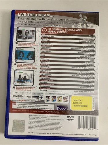 Singstar Rocks! PS2 Sony PlayStation 2 Karaoke Game Complete
