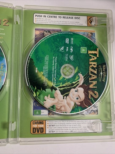 Tarzan 1 & 2 (DVD, 1999, 2-Disc) Disney Animated Film Region 4