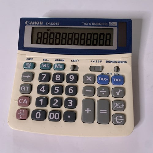 Canon TX220TS 12-Digit Desktop Tax & Business Calculator