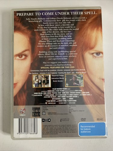 Practical Magic (DVD, 1998) Sandra Bullock, Nicole Kidman, Dianne Wiest Region 4
