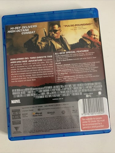 Blade 2 (Blu-ray, 2002) Norman Reedus, Ron Perlman, Wesley Snipes Region B