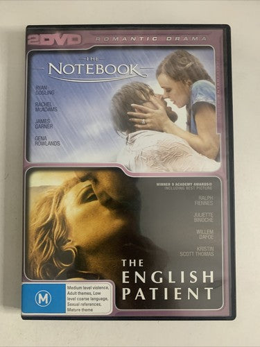 The Notebook / The English Patient (DVD, 2-DIsc) Region 4