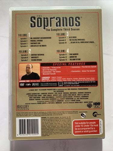 The Sopranos : Season 3 (DVD, 2002, 4-Disc) Region 4