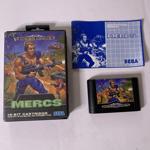 Mercs SEGA Mega Drive PAL 1990 Game Complete