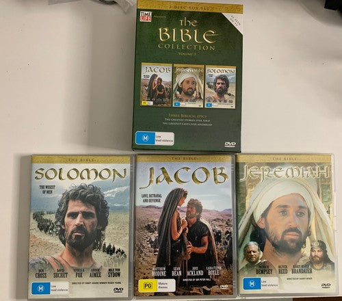 The Bible Collection : Solomon / Jacob / Jeremiah (DVD, 3-Discs) Region 4