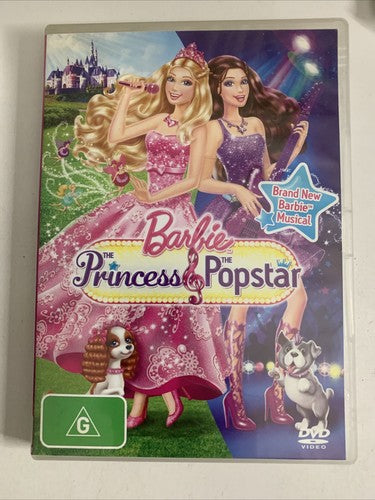 Barbie:  The Princess & The Popstar (DVD, 2012) Animation Region 4 &2