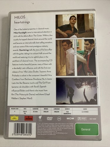 Milos Karadalegic - Heartstrings (DVD + CD, 2013, 2-Discs) All Regions