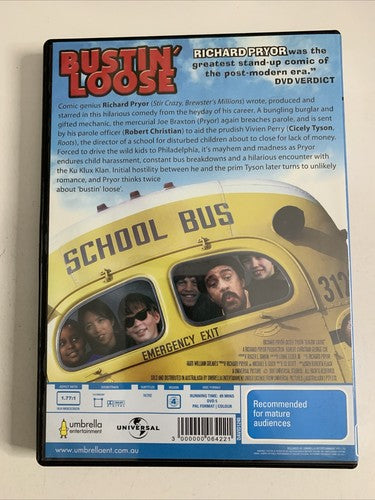 Bustin' Loose (DVD, 1981) Richard Pryor, Vincent Price, Paul Mooney Region 4