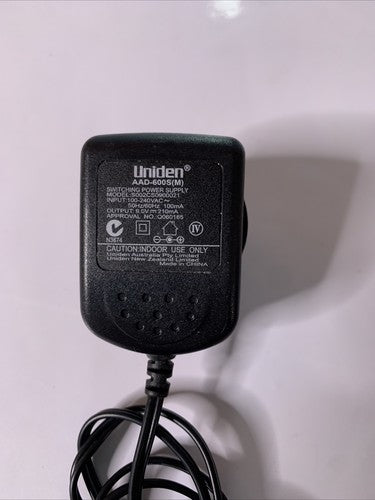 Genuine Uniden AAD-600S(M) Power Supply 9V 210mA For Cordless Phone Charger