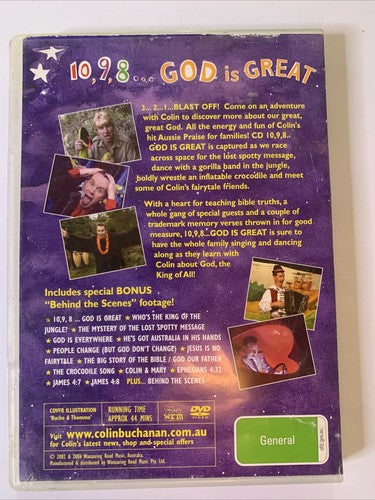 10, 9, 8... God Is Great (DVD, 2009) Colin Buchanan All Regions