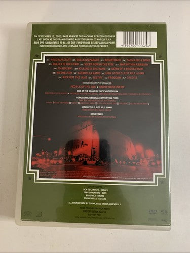 Rage Against The Machine – Live At The Grand Olympic Auditorium (DVD, 2000)